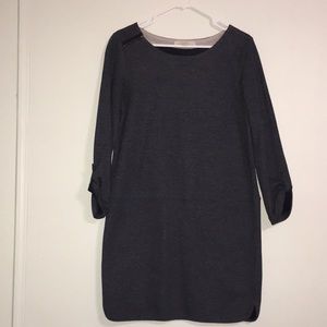 Ann Taylor Loft Tunic Dress Blue Grey